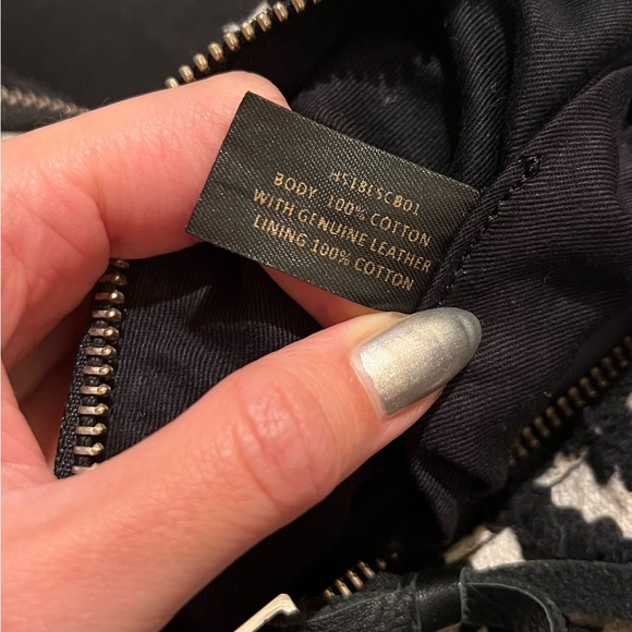 Rebecca Minkoff Julian Backpack B&W Woven Cotton - Picture 6 of 6